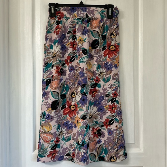ON THE ROCKS CALIFORNIA FLORAL PENCIL SKIRT SZ 5/6 - Picture 1 of 6
